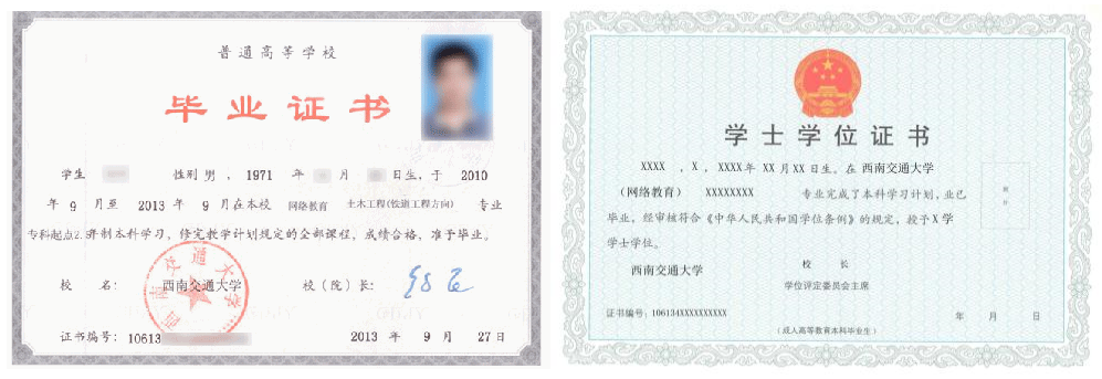 廣州成人教育畢業(yè)證書(shū)樣本！